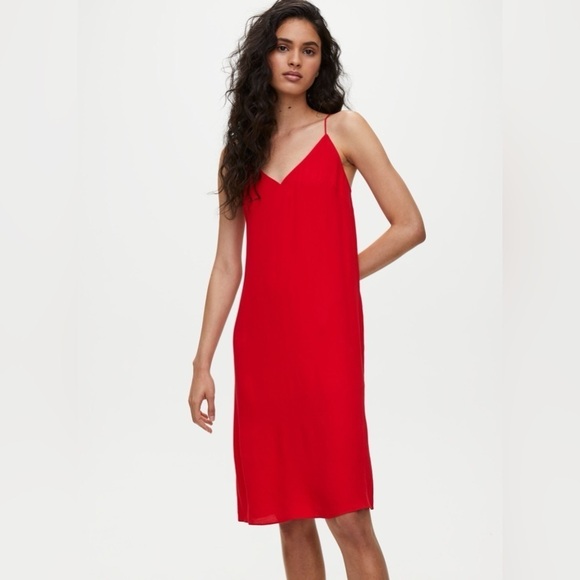 Aritzia Wilfred Free Felicity Dress- Side Slit Slip Dress - Picture 2 of 14